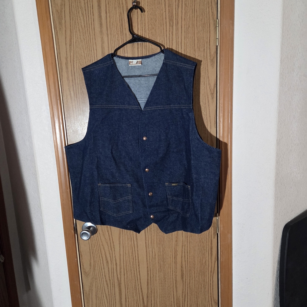Sears & Roebucks Men's Dark Blue Denim Vest